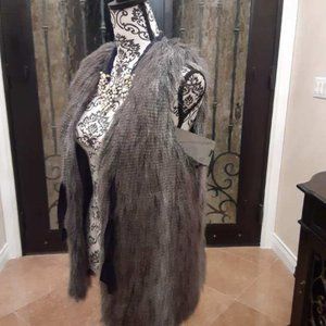 Vena Cava Faux Fur Silver Fox Vest NWT
